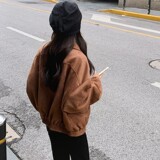 2C270-837-P125-K188春款棒球服短款麂皮绒夹克外套，女装短外套，2C270