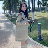2C270-917-P135-K198拼色卫衣连衣裙，女装连衣裙，2C270