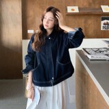 2C270-2857-P145-K218大口袋牛仔夹克外套，女装短外套，2C270