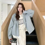 C270-2863-P175-K258戴帽拼接格子短款仿小羊皮皮衣，女装风衣，2C270