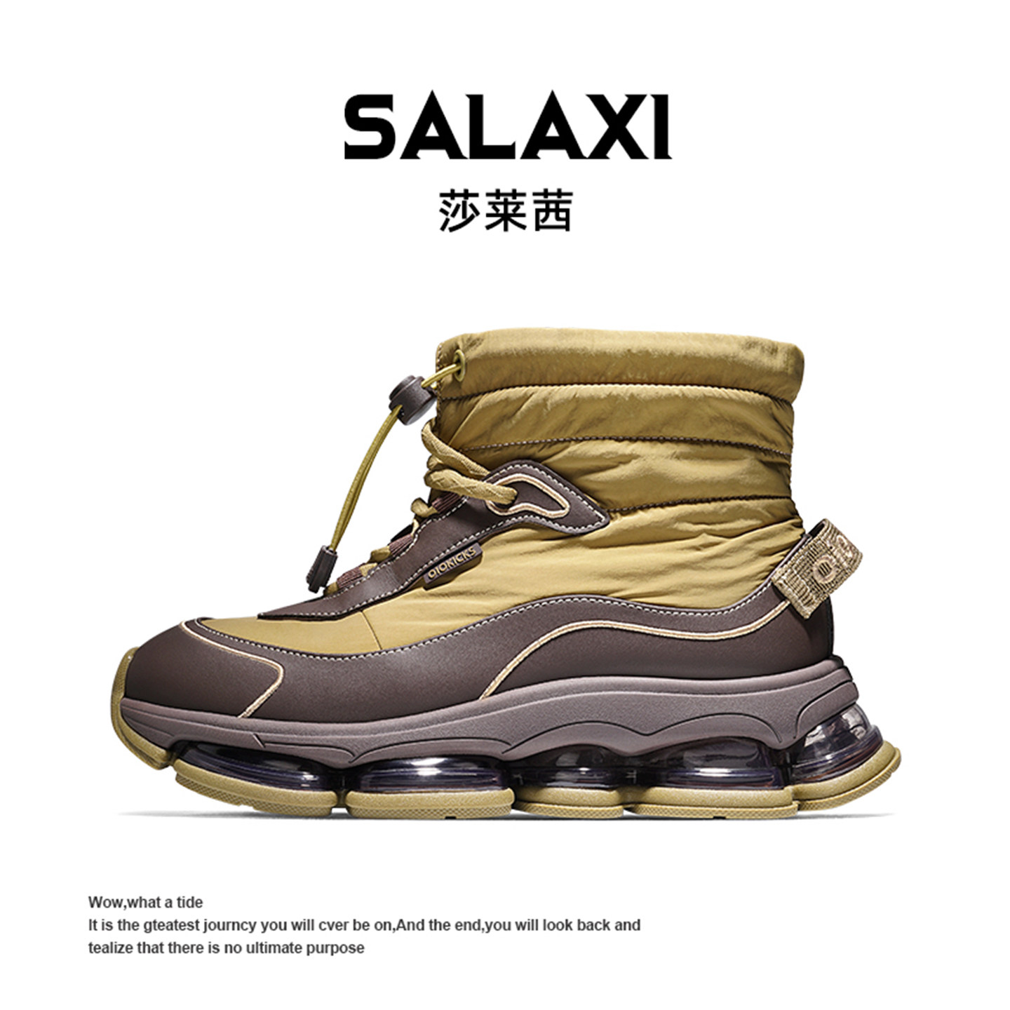 Salaxi莎莱茜复古厚底气垫马丁靴男女冬季保暖户外靴休闲时尚潮鞋