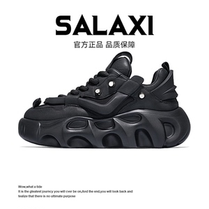 莎莱茜厚底老爹鞋时尚情侣款增高真皮潮牌欧洲站运动百搭休闲男鞋
