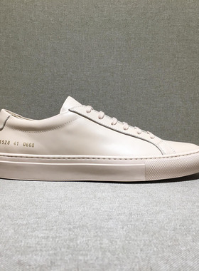 0600 裸色NUDE牛皮 comm小白鞋情侣款真皮头层牛皮内里平底板鞋