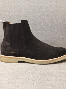 Comm5472 Chelsea深咖啡切尔西靴纯手工固特异靴反绒牛皮复古靴