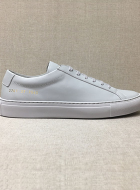7543 灰色牛皮 comm小白鞋手工情侣款真皮头层牛皮内里平底板鞋