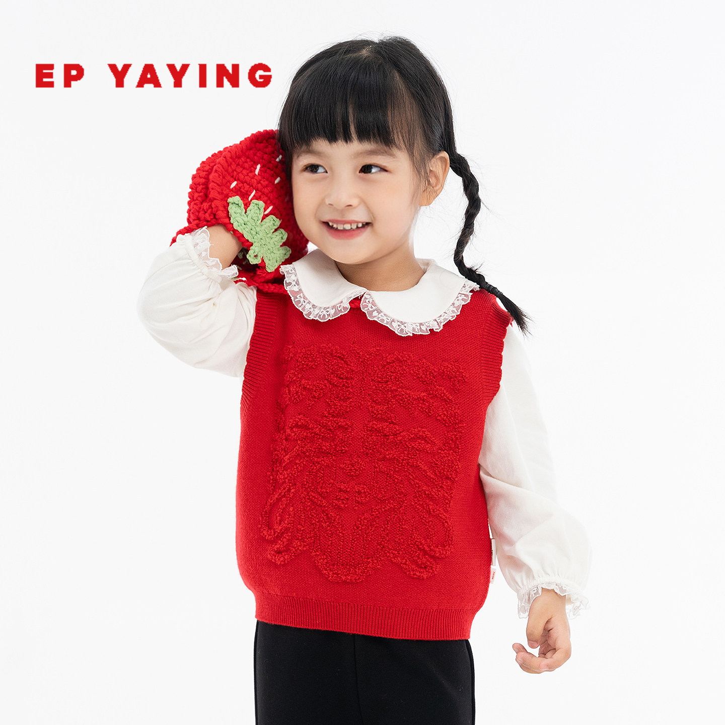 可爱娃娃领宽松T恤长袖