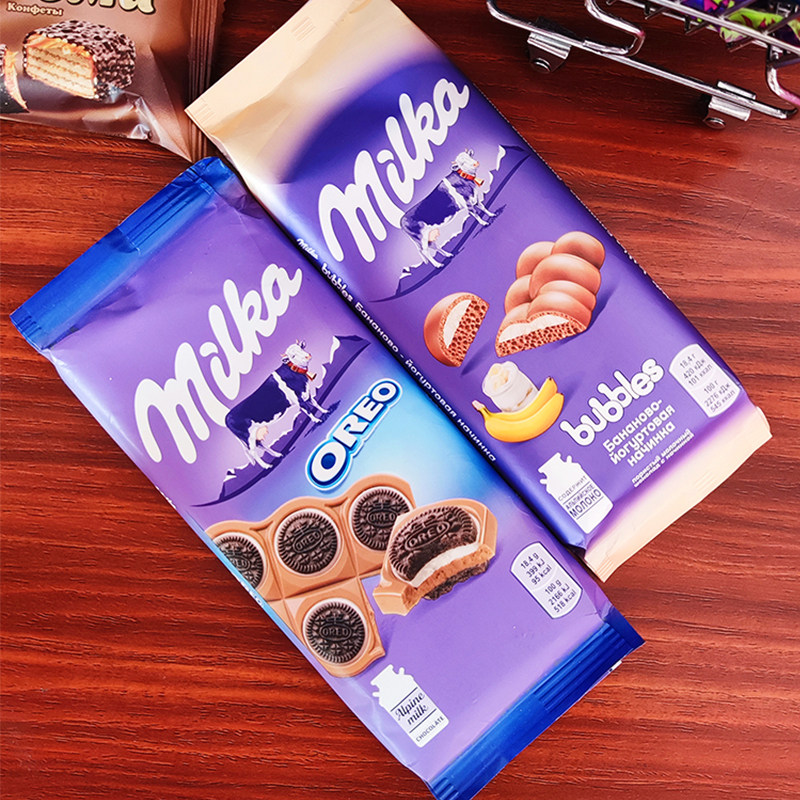 妙卡/MILKA原装进口德国俄罗斯奥利奥气泡榛仁牛奶草莓儿童零食