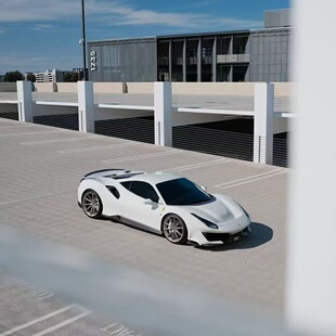 法拉利488 Pista x HRE P104SC 21/22寸 哑光白金色喷涂 锻造轮毂