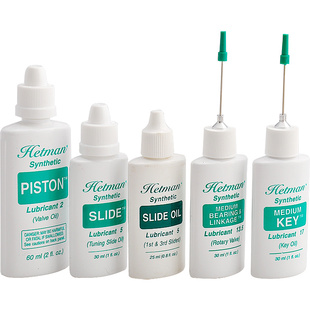 美国Hetman黑特曼小号活塞油润滑油长号圆号铜管按键拉管油转阀油