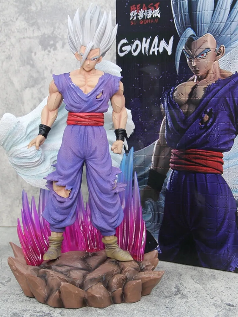 七龙珠龙珠超野兽悟饭白神披风白发孙悟饭可发光动漫国产手办模型