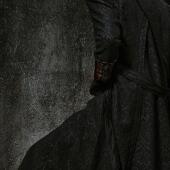 暗花交错大衣 「凌鸦ILNya 」廊_黑 复古优雅多裁片羊毛拼料风衣