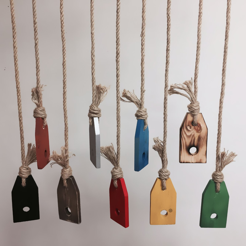 服装店橱窗设计 吊环挂钩 吊挂 壁挂衣服展示架 复古麻绳网装饰品