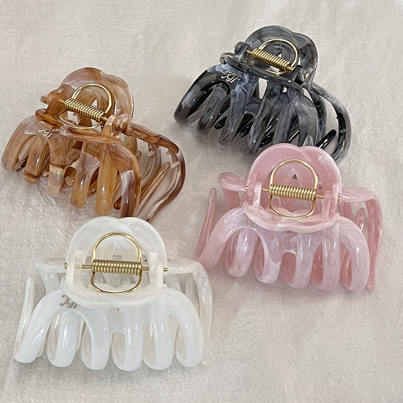 新色系高级感大号抓夹女后脑勺盘发夹南瓜夹适合发量多鲨鱼夹头饰