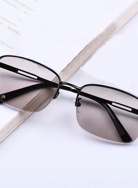 天然水晶眼镜男石头镜清凉养目中老年抗疲劳辐射开车平光太阳墨镜