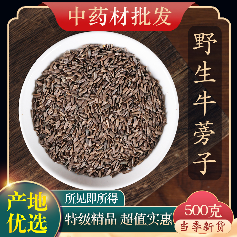 中药材特级野生牛蒡子500克正品新货牛旁子大力籽牛蒡籽泡茶泡水