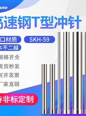 奥博特模具冲针SKH-59日本不二越材质高速钢T型冲针A冲三级冲80长