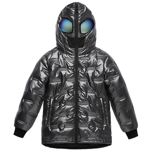 巴拉线亏本清仓男童羽绒棉服帅气亮面免洗大童外套棉袄男孩冬季