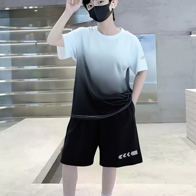 儿童速干运动男童套装夏季薄款夏装篮球服冰丝跑步训练服