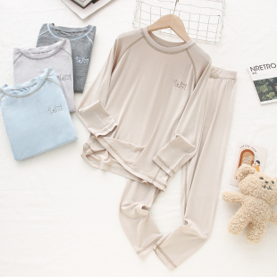 青少年睡衣家居服长袖 「贴身更舒适」儿童睡衣秋男童秋衣秋裤 套装