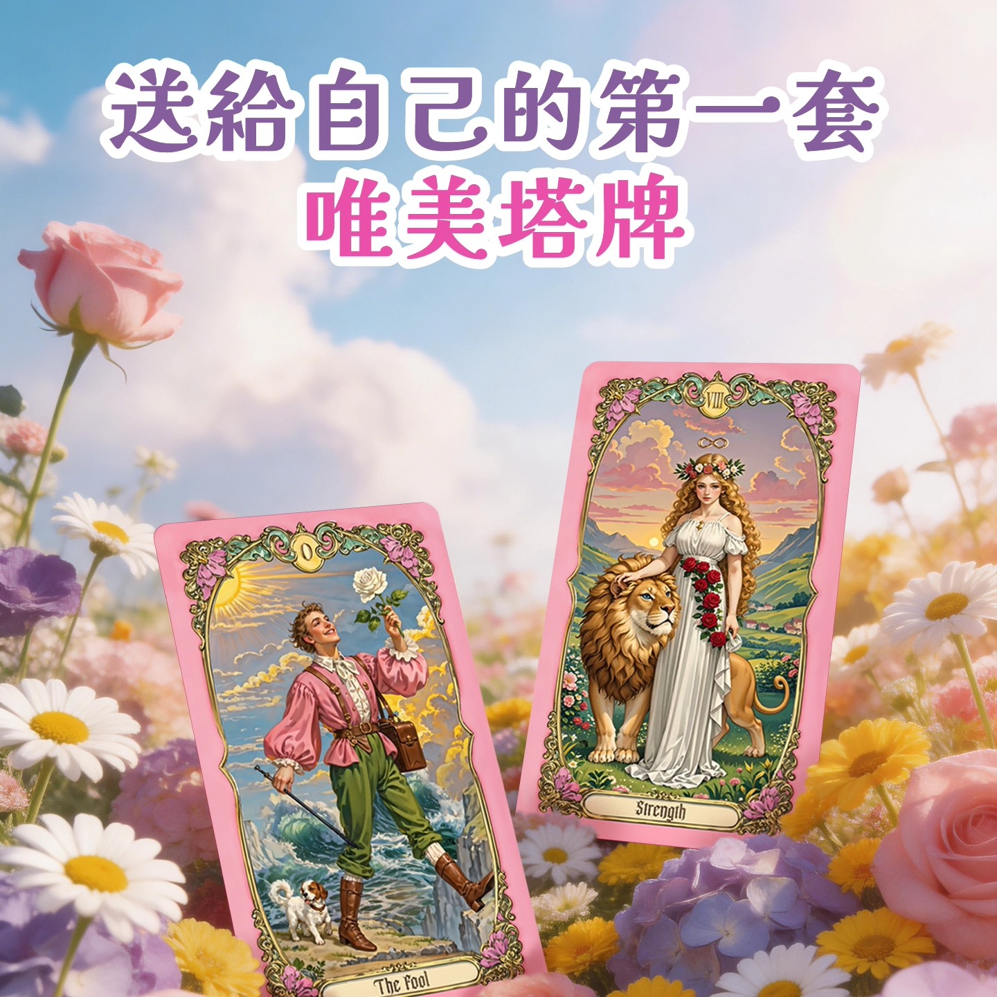 正版文艺复兴塔罗牌AI辅助唯美风桌游卡罗牌近韦特高颜值罗牌塔