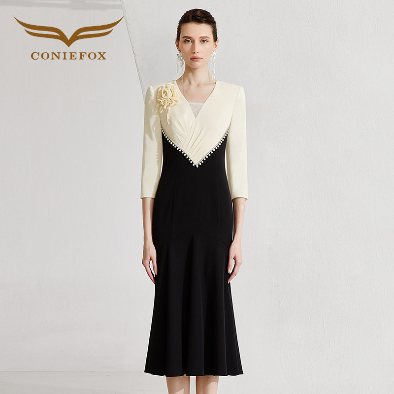 创意狐2025早秋礼服裙高端轻奢小众日常可穿生日宴会礼服连衣裙女