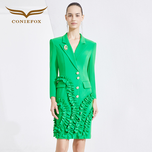 创意狐礼服高端轻奢小众2024新款小个子礼服平时可穿年会连衣裙女