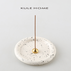 KULE HOME 香炉沉香线香插底座檀香家用室内熏香炉点香摆件香薰炉