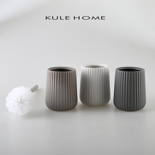 KULE 纯色无死角创意免打孔卫生间洗马桶刷带座长柄家用酒店 HOME