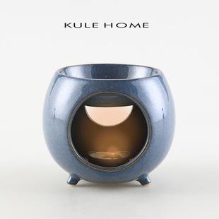 KULE HOME 陶瓷香薰炉创意檀香粉沉香咖啡渣精油高颜值蜡烛明火炉