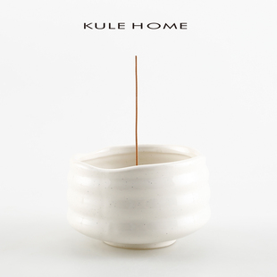 HOME KULE 陶瓷香插香座线香底座家用室内高级感香薰摆件檀香香插