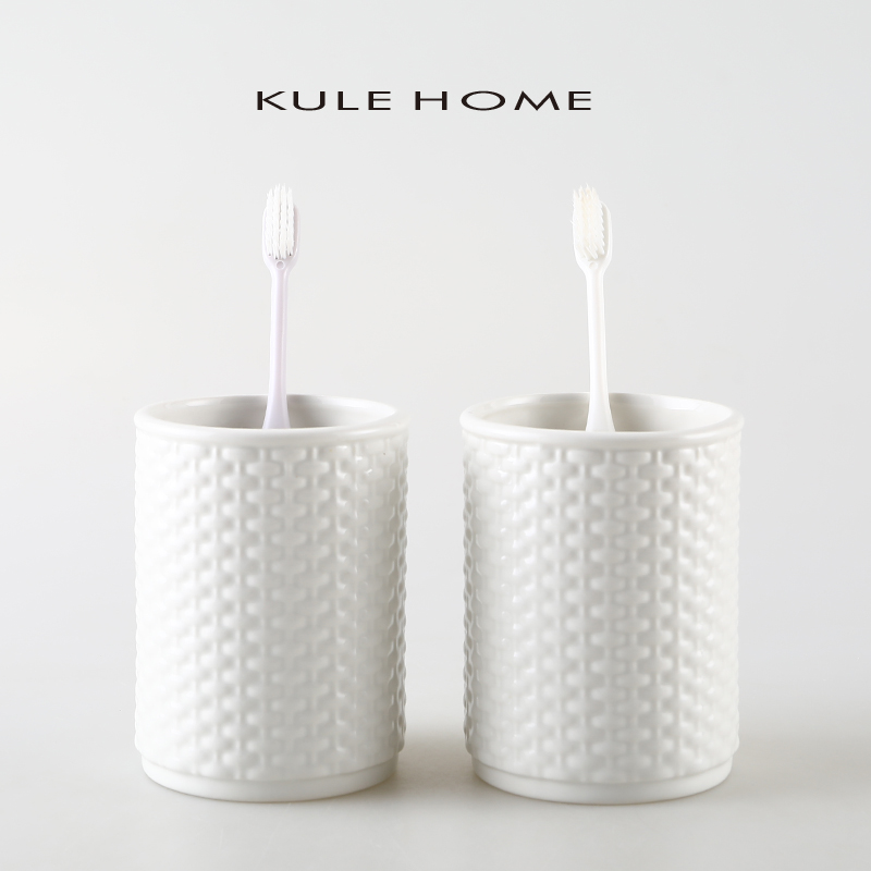 KULEHOME轻奢北欧风陶瓷漱口杯