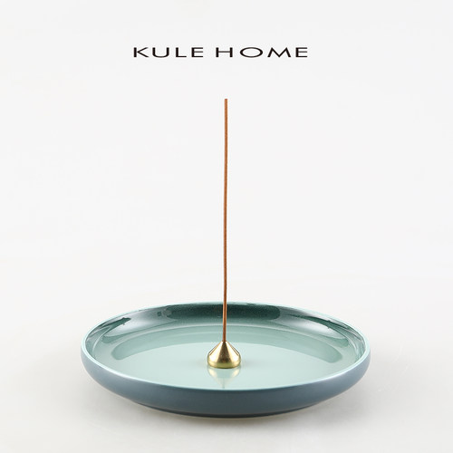 KULEHOME简约陶瓷香插香托