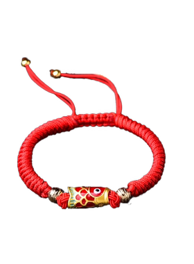 鸿鲤宝吉懿朱砂红绳手链