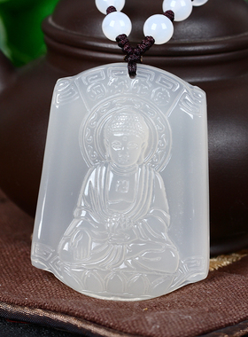 2026年白玉髓玉石十二生肖守护神本命年玉石项链本命佛转运珠项链