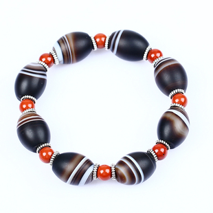 红竹石影子石橘子石樱花石梦幻水晶手链男女款可结印