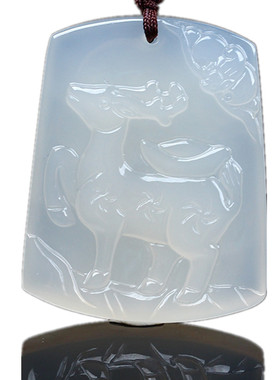 白玉髓麟牛赐福吉贵宏吊坠玉牛吉祥物2026年属鼠饰物饰品玉石挂件