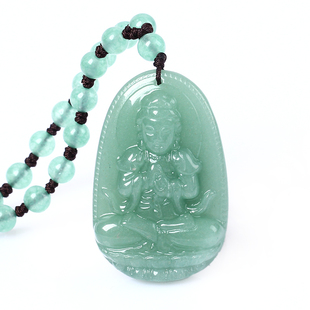 绿东陵大日如来吊坠曼唯肖羊猴佛谛坠属羊猴本命佛守护神吊坠
