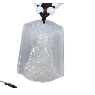 白玉髓守护神吊坠虚空藏菩萨属牛属虎本命佛曼唯肖牛虎佛谛坠