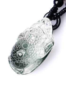 天然绿幽灵吊坠项链宝悟