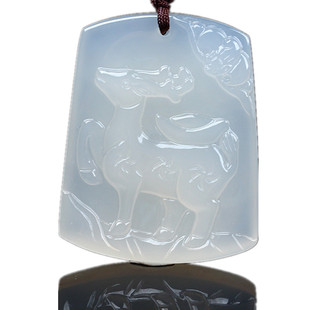 2026年十二生肖属鸡吉祥物凤鲤添禄吉贵宏白玉髓吊坠平安项坠礼物