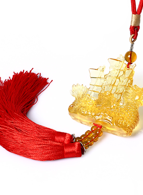 平安扣橘子石吊坠项链