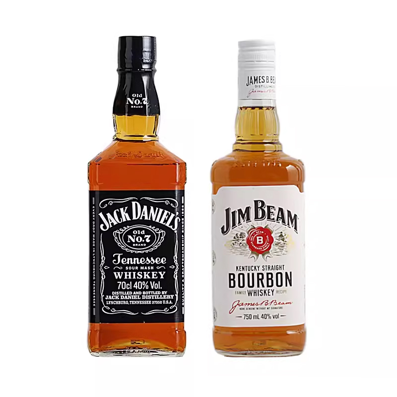 杰克丹尼+白占边 威士忌 Jack Daniel's JIM BEAM 美国波本洋酒