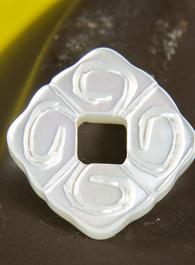 珍珠母贝天然回纹方形隔珠配件