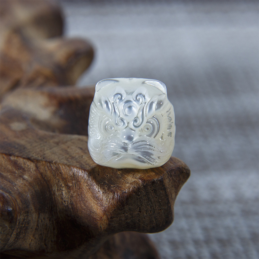 珍珠母贝螺钿老鱼骨萌宠diy吊坠手链项链手捻配件醒狮舞狮头隔珠