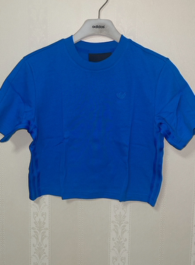 潮包背 现货 Adidas 三叶草女款Blue Version短袖 H22821 H22823