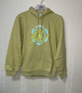 潮包背 现货 Adidas 三叶草 男款运动休闲连帽套头卫衣 HC6266