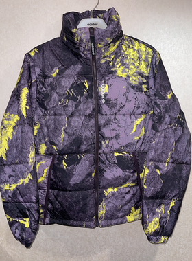 潮包背 现货 Adidas 三叶草 男款运动休闲迷彩保暖棉服 GE1286