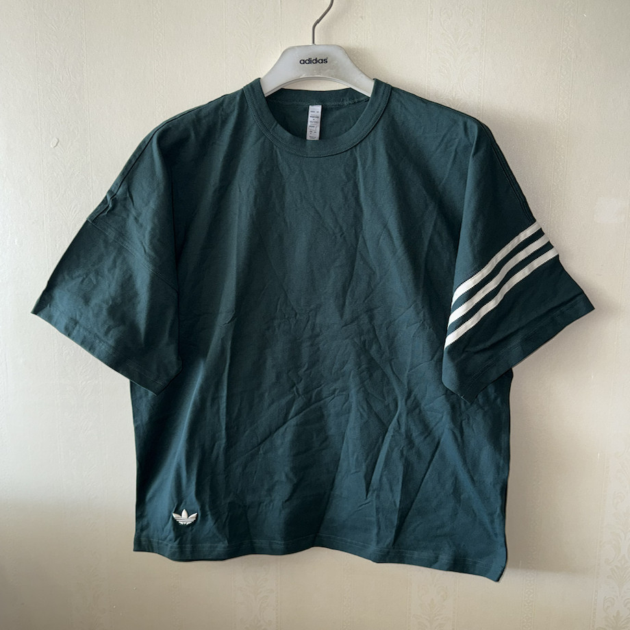 潮包背 现货 Adidas 三叶草男款夏季宽松运动休闲短袖T恤 HR5092