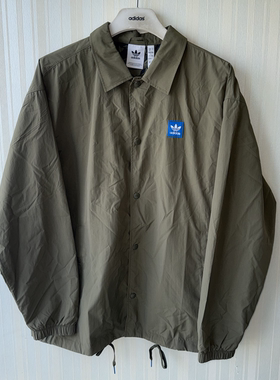潮包背 现货 Adidas 三叶草男款滑板运动休闲外套 JC6842