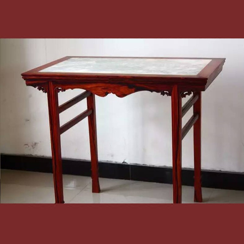 王世襄款明清古典小酒桌条案玄关柜白酸枝云石桌面小案小桌供案